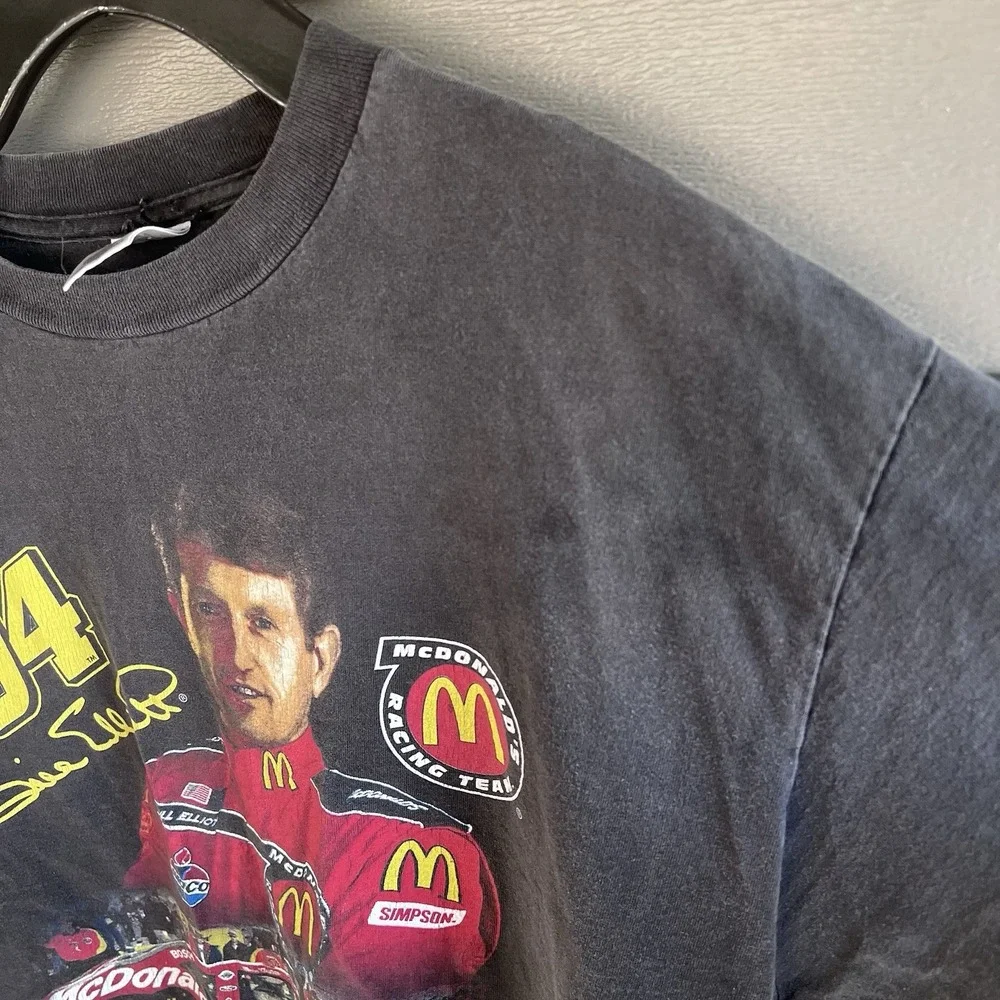 Vintage 1997 Bill Elliott #94 McDonald's NASCAR Racing T-Shirt XL